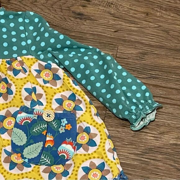 Matilda Jane Baby Bear Hoodie Dress Floral Polkadot Ruffle Size 12-18 Months - Picture 7 of 12